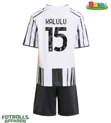 Juventus Pierre Kalulu #15 Hemmaställ Barn 2025-26 Kortärmad (+ Korta byxor)